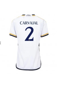 Real Madrid Daniel Carvajal #2 Jalkapallovaatteet Naisten Kotipaita 2023-24 Lyhythihainen